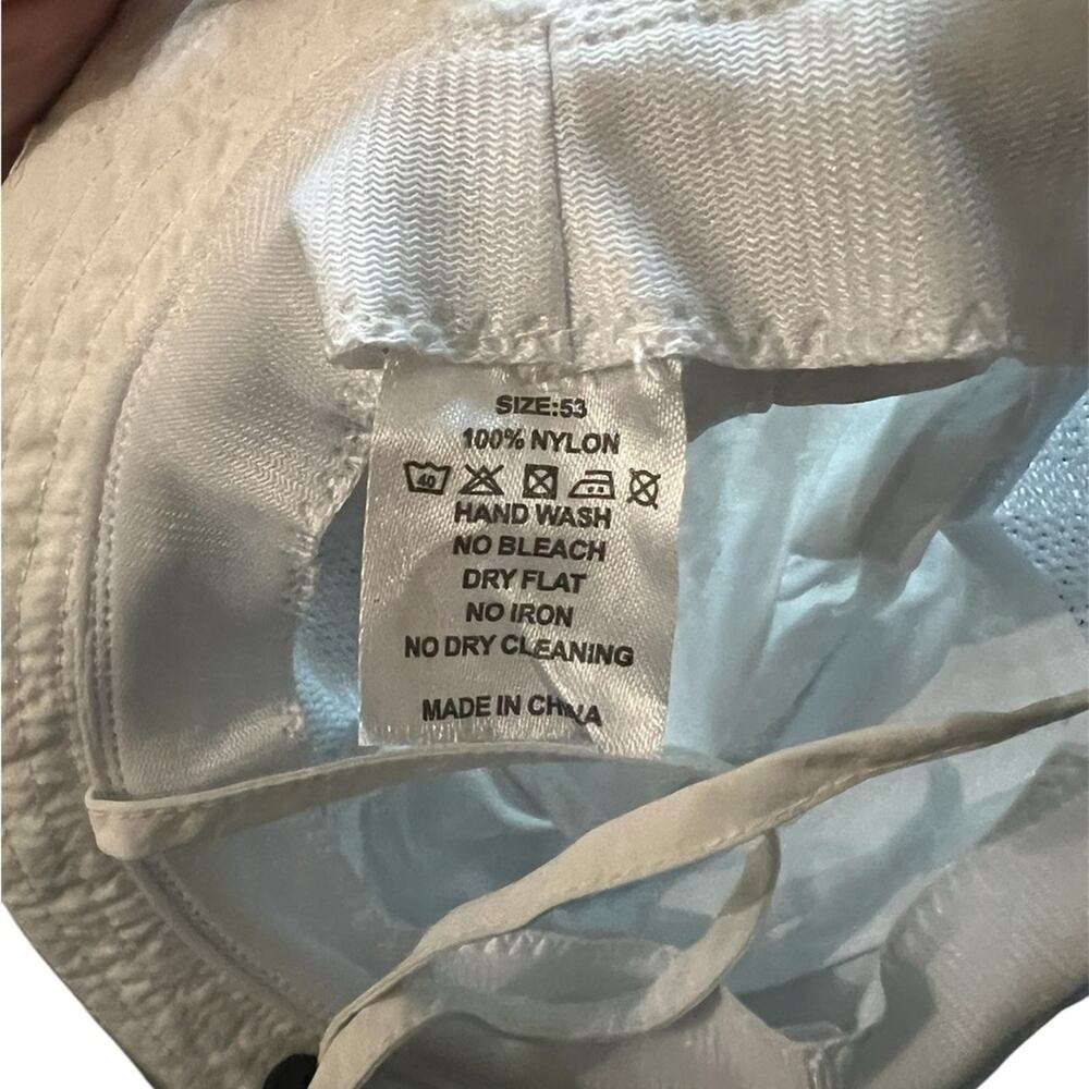 Beach Sun Hat Adjustable Breathable White Toddler Size - Picture 3 of 9